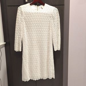 Kate Spade shift eyelet white dress RARE